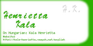 henrietta kala business card